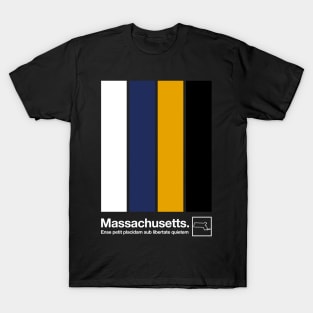 Massachusetts State Flag  // Original Minimalist Artwork Poster Design T-Shirt